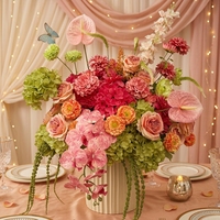 Centre de table de mariage tropical moderne détachable personnalisé, arrangement floral artificiel
