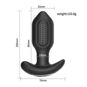Vibrateur anal pour hommes, <span class=keywords><strong>10</strong></span> modes de vibration rotatifs, masseur de prostate, plug anal en silicone, étanche, recharge USB, télécommande - Product Image 5