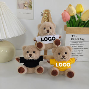 Брелок-медведь из супермягкого плюша с индивидуальным логотипом, персонализированный подарок на день рождения, украшение для сумок, для корпоративных подарков и продвижения бизнеса - Product Image 4