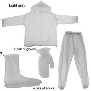 Protección Exterior Contra Insectos (Moscas, Mosquitos, Mosquitos de la Noche y Mosquitos de la Mañana) Traje de Malla Antimosquitos - Café/Gris Claro Tallas S/M-L/XL (B07) - Product Image 3