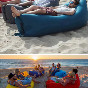 Sofá Inflable Plegable Portátil, Cama Individual Inflable Ligera, Tumbona Inflable para Playa, Camping, Viajes al Aire Libre y <span class=keywords><strong>Descanso</strong></span> en Interiores - Product Image 3