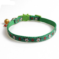 Collier de Noël pour chat avec clochette, boucle de sécurité détachable réglable, imprimé bonhomme de neige et renne, en satin, pour chaton, cadeau de fêtes