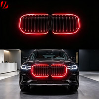 Pour BMW X7 G07 LCI 2020-2026 : Calandre avant avec éclairage LED, garniture de calandre de course, accessoires extérieurs automobiles