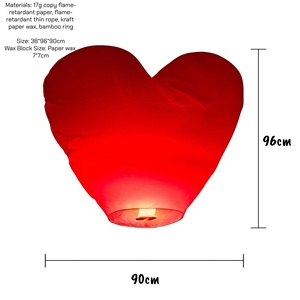 Đèn lồng giấy hình trái tim chống cháy chất lượng cao giá gốc nhà máy Nicro, trang trí đám cưới Tết Nguyên đán - Product Image 2