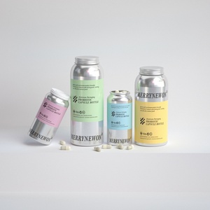 Eco-Friendly Refillable Capsule <b>Container</b> for Dietary <b>Pills</b> Screw Top Aluminum <b>Pill</b> Bottle with Airtight Lid - Product Image 3