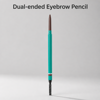 Pensil Alis Natural Tahan Air Dua Sisi dengan Spoolie, Tahan Lama, Bersertifikat ISO 22716 ISO 9001, Sesuai MSDS, Teruji Dermatologis