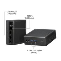 Mini PC con CPU N150, 1*DDR4-3200Mhz, M.2 2280 SSD, 2*HD, 1*RJ45, 2*USB 3.0, 1*USB 3.0 Tipo-C, Sistema Windows/Linux