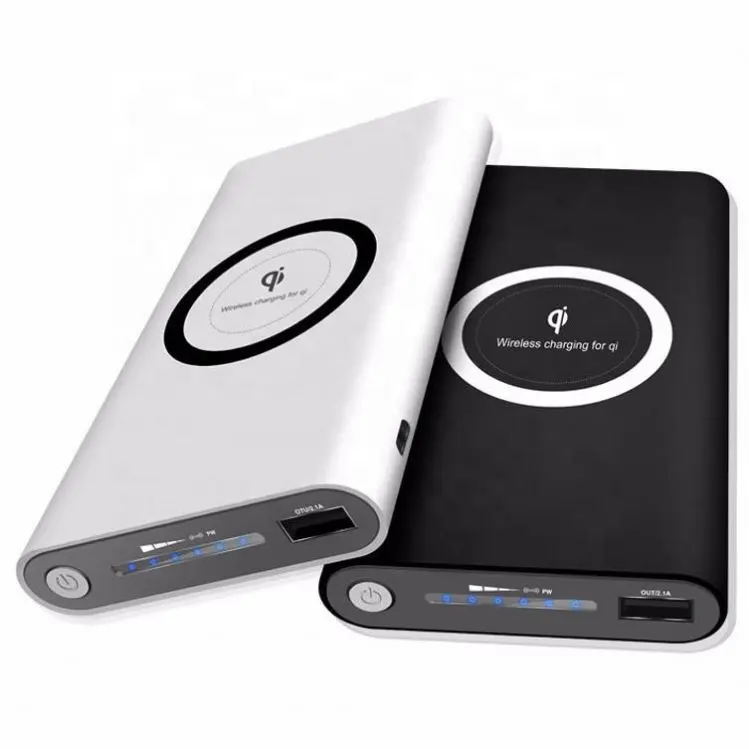 Hot Selling 10000mAh Portable Wireless Charger Power Bank Backup Battery for iPhone for Samsung