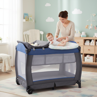 Lit bébé pliable en maille respirante, berceau cododo, parc pour enfants, lit bébé portable avec auvent pare-soleil pour la maison