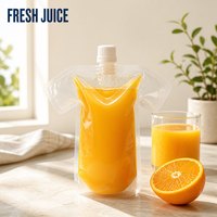 Pochettes souples personnalisées imprimées de qualité alimentaire avec bouchon, recyclables, sans BPA, en plastique, avec bec verseur, pour jus, gelées et boissons 25g 30g 35g