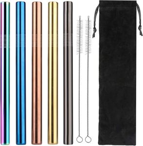 Thấp moq mùa hè mát uống thép không gỉ BOBA rơm kim loại rơm trong số lượng lớn cho sữa bong bóng trà đầy màu sắc rơm - Product Image 1