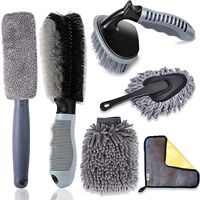 Juego de 23 Cepillos para Detallado de Autos, Color Gris, Accesorios para Taladro y Almohadillas de Pulido para Interiores y Exteriores de Automóviles