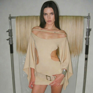 Vestido de fiesta ajustado con hombros descubiertos, mangas murciélago y cordones, estilo Y2K para mujer - Product Image 4