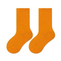 Chaussettes longues en coton pour bébés et enfants, couleurs unies, vente en gros, chaussettes d'anniversaire pour filles et garçons
