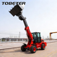 Chargeur frontal télescopique 4x4 diesel à bras hydraulique certifié CE EPA, directement de l'usine, avec godet de 0,75 m et hauteur de levage de 5200 mm