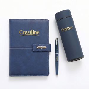 Set de Regalo Corporativo de Lujo Personalizado: Cuaderno de Cuero A5, Bolígrafo y Taza Térmica, Regalos Ejecutivos - Product Image 3