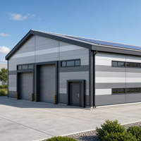 Almacén Prefabricado de Acero con Paneles Sándwich Aislantes y Techo Solar