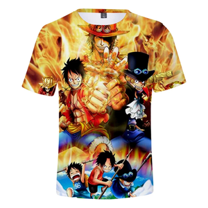 T-<span class=keywords><strong>shirt</strong></span> d'été en gros, style anime japonais Luffy's Brother, pour homme, coupe ample et décontractée, vêtements pour hommes, t-<span class=keywords><strong>shirt</strong></span> oversize - Product Image 1