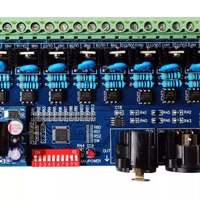 Controlador DMX512 de 12 Canales JIUAN DMX-HVDIM-12CH-CE AC110-220V, Dimmer LED con Atenuación TRIAC HVDIM, Carga Máxima de 2200W