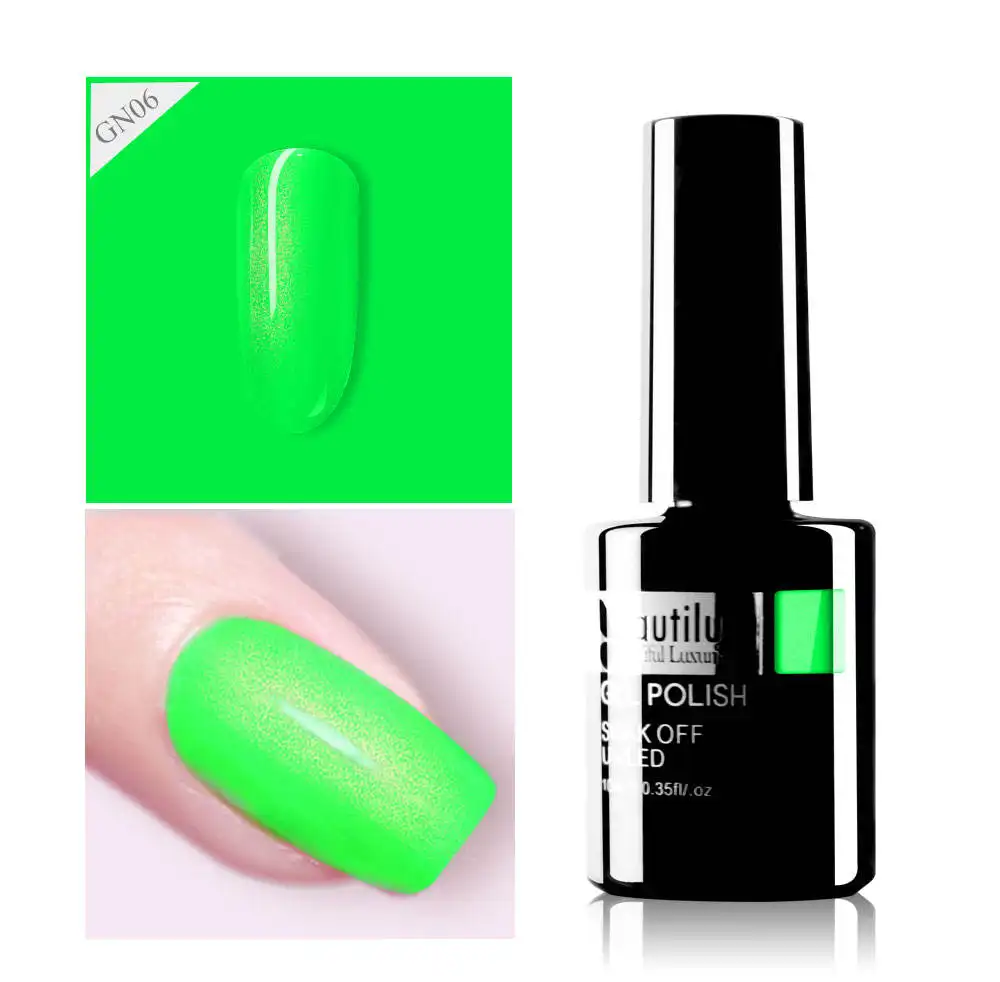 Beautilux prêt à expédier fournisseur doré vernis à gel fluorescent marque privée vernis à ongles gel