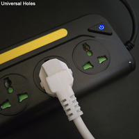 Interruptores de control de la red eléctrica general, Regletas de enchufes, Power strips de 4 tomas