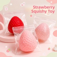 Jouet 3D anti-stress fait main en silicone souple et brillant en forme de grande fraise mignonne, de haute qualité, inspiré de Xiaohongshu