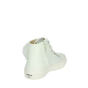 Sneakers Alte da Ragazza Gaelle Paris in Tela Bianca - Scarpe Trendy - Product Image 3
