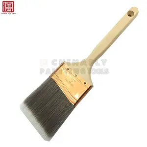 CTWHPB049 Wholesales Nylon/Polyester Filament Paint Brush Birch Sash Angle Wooden Handle Hot Selling Paint Brushes