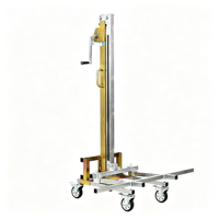 Outil de levage portable en acier au carbone, entraînement par chaîne, autobloquant, manuel et électrique, double usage, 2 bases, 4 roues