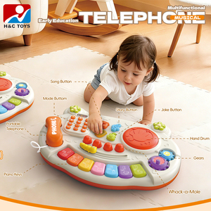 Juguete Musical Multifuncional de Teléfono para la Educación Temprana de los Niños, Teléfono de Plástico de Simulación, Juego para Interiores - Product Image 3