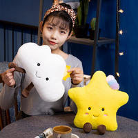 Jouets en peluche mignons étoile lune soleil nuage, ensemble de poupées en peluche corps céleste de dessin animé pour mobile bébé décoration de la crèche