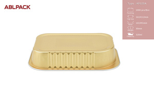 Boîte jetable en <span class=keywords><strong>aluminium</strong></span> de 320ML avec couvercle étanche <span class=keywords><strong>pour</strong></span> emballage de plats cuisinés emballage de ragoûts emballage d'aliments surgelés - Product Image 2