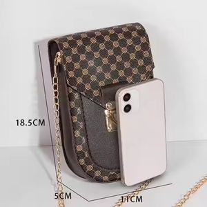 Sac bandoulière élégant en similicuir pour femme, motif géométrique, avec rabat et chaîne, design de luxe, compatible iPhone - Product Image 2