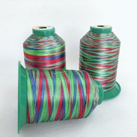Polyester dikiş ipliği, çok renkli gökkuşağı dikiş ipliği