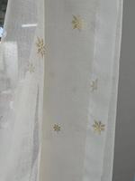 Vente directe usine de nouveau tissu de rideau jacquard uni, transparent et lisse, en tricot tissé de fil brodé blanc de haute qualité