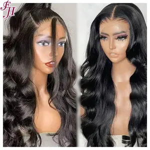 FH Body Wave 28 Had Frontal Wig Human Hair 13x4 HD Transparent Lace Frontal Body Wave 200 Density Wig For Black Women