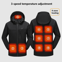 Veste Longue Chauffante 5V 2 4 9, Vêtement Intelligent Chauffant à Capuche USB pour Travail Sécurisé et Ski, Veste Auto-Chauffante