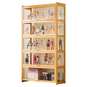 Gabinete de exhibición de <span class=keywords><strong>Lego</strong></span> transparente acrílico hecho a mano, almacenamiento de bloques de construcción a prueba de polvo y decoración del hogar para organizador de sala de estar - Product Image 5