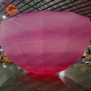 Hémisphère gonflable rose lumineux en forme de planète pour la décoration de parcs et de places - Product Image 4