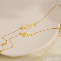 Collier Personnalisé en Acier Inoxydable Plaqué Or Argent avec Nom Logo Zodiaque Initiale Style Anime pour Femmes et Hommes