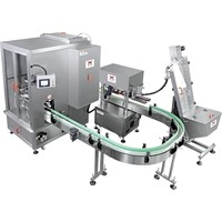 Machine de remplissage et de bouchage automatique multi-têtes pour flacons en plastique de liquides (gouttes pour les yeux, huiles essentielles, eau minérale)