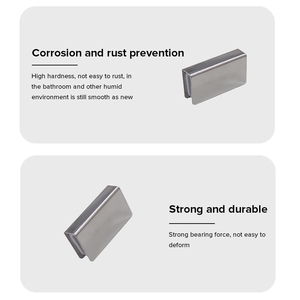 Rongsen GS21-FS - Abrazadera <span class=keywords><strong>para</strong></span> <span class=keywords><strong>Puerta</strong></span> Corredera de Acero Inoxidable con Diseño Moderno, Clips Duraderos <span class=keywords><strong>para</strong></span> Paneles Pivotantes Fijos, Insonorización Eléctrica - Product Image 5