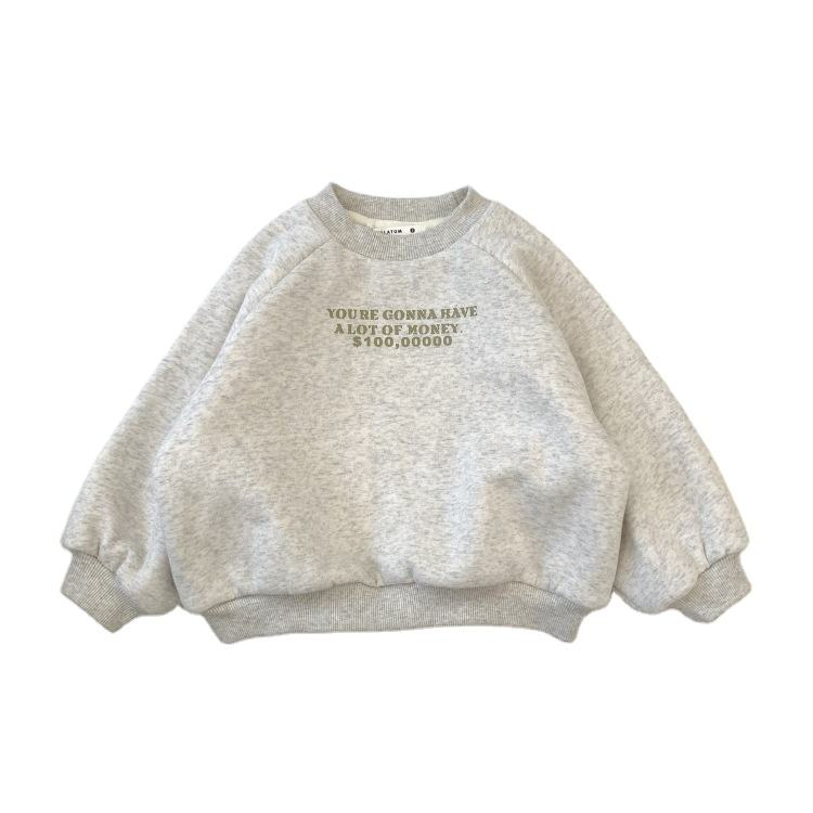 Unisex Kids Long Sleeve Sweatshirts Cotton