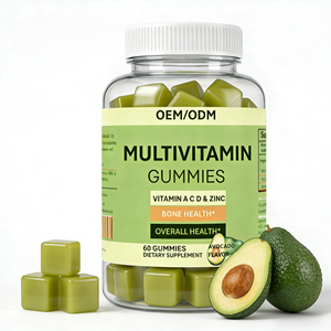 Avocado smaak volwassen multivitamine gummies (A C D Zink) 60 stuks Dagelijkse voedingsstof voor bot- en spijsverteringsondersteuning 2 per portie | - Product Image 1