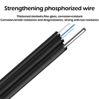 Cable de Fibra Óptica para Exteriores FTTH, Monomodo/Multimodo, Cubierta Exterior LSZH, Reforzado con Alambre de Acero, Garantía de 30 Años, Certificado por ANATEL