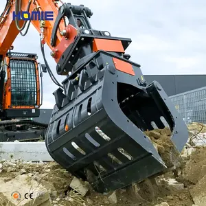 Hydraulic Demolition Timber Sorting Grab Gripper Sorting Type Grapple Rotator For Excavator