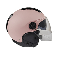 Casque de moto demi-visage MOON, très vendu, en composite, avec lentille de sécurité respirante haute définition