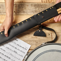 Sac pour baguettes personnalisé en cuir PU Kit de porte-baguettes avec étui pour clés de batterie Cadeau pour batteur