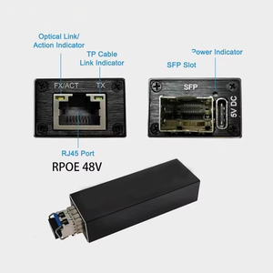 Convertisseur de média Yunvo Mini PoE Gigabit SFP 1000M Ethernet vers réseau fibre optique SFP, entrée 5V <span class=keywords><strong>DC</strong></span> Type-C - Product Image 2