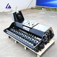 Râteau rotatif hydraulique LG haute performance pour excavatrice, idéal pour le conditionnement du sol, le ramassage des roches et la préparation des terrains
